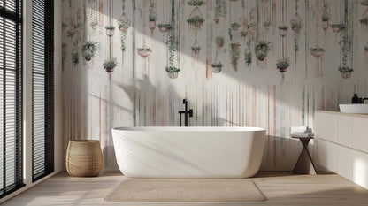 Hanging Botanical Watercolor wallpaper mural - XWALLX