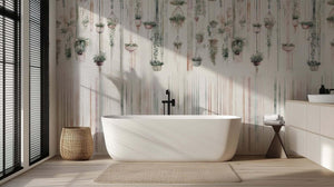 Hanging Botanical Watercolor wallpaper mural - XWALLX