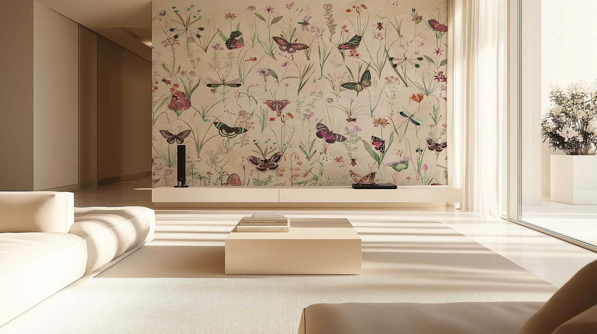 Butterfly Garden Botanical wallpaper - XWALLX