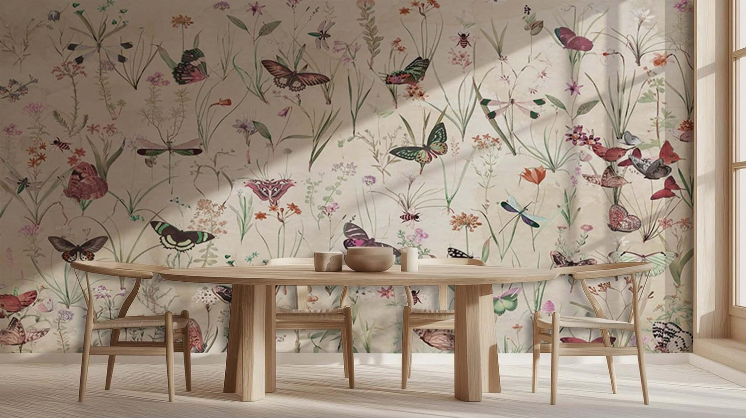 Butterfly Garden Botanical wall art - XWALLX