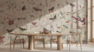 Butterfly Garden Botanical wall art - XWALLX