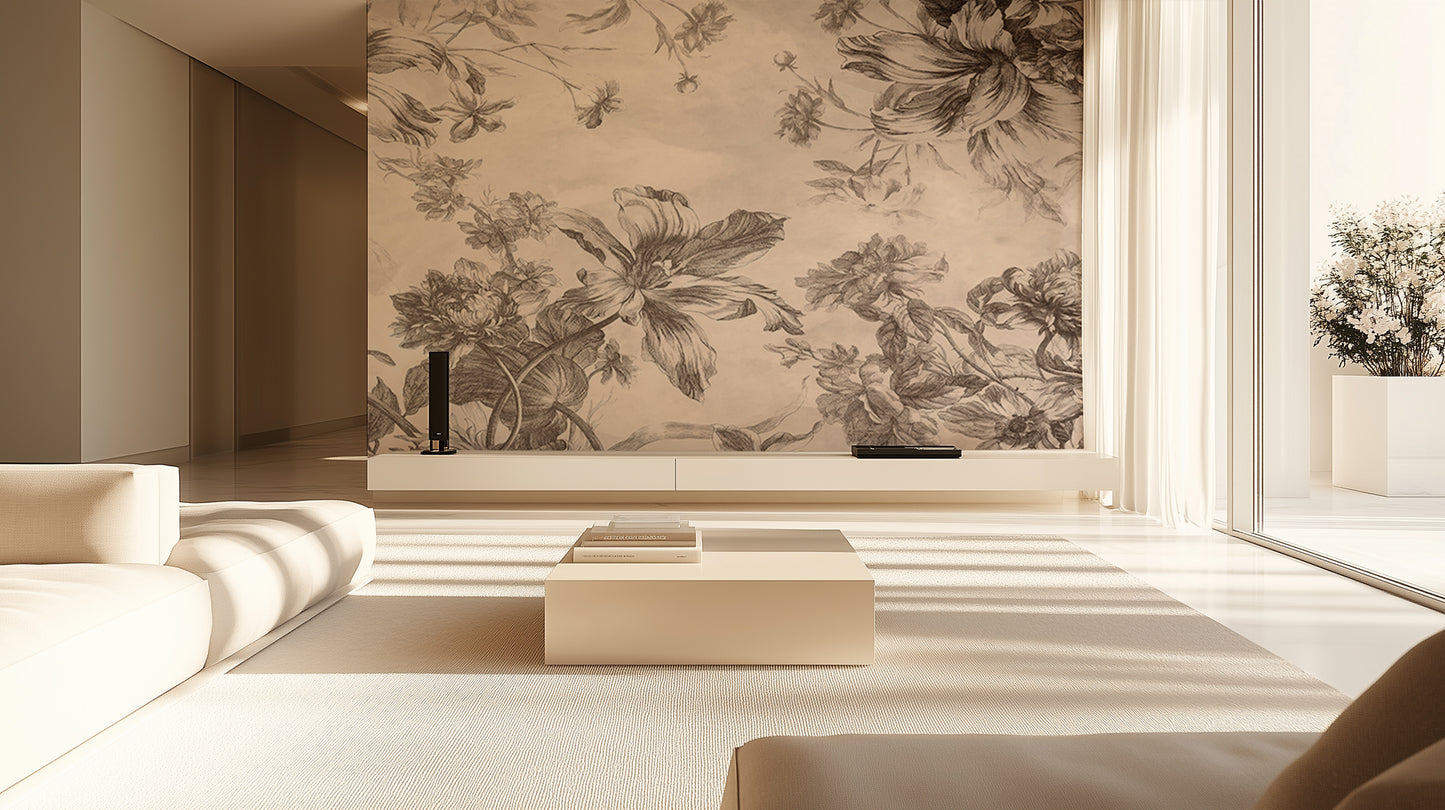 Elegant Floral Sketch wall art - XWALLX