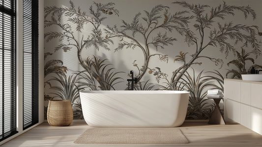 Serene Tropical Flora wall mural - XWALLX