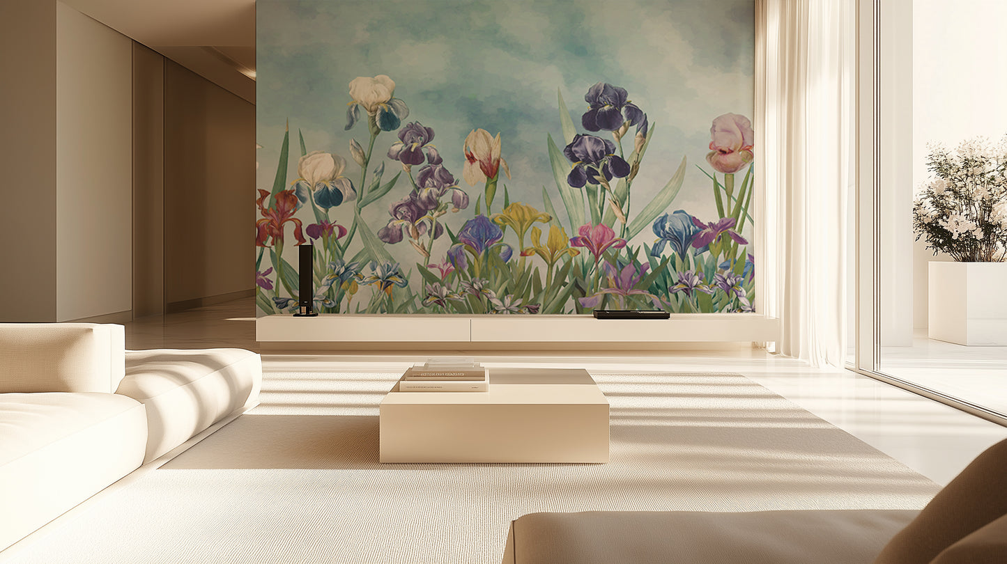 Vibrant Floral Iris wallpaper - XWALLX