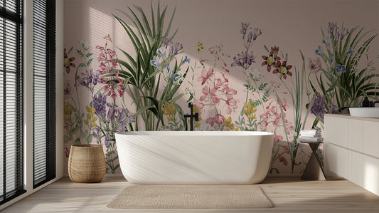 Vibrant Floral Garden wall mural - XWALLX