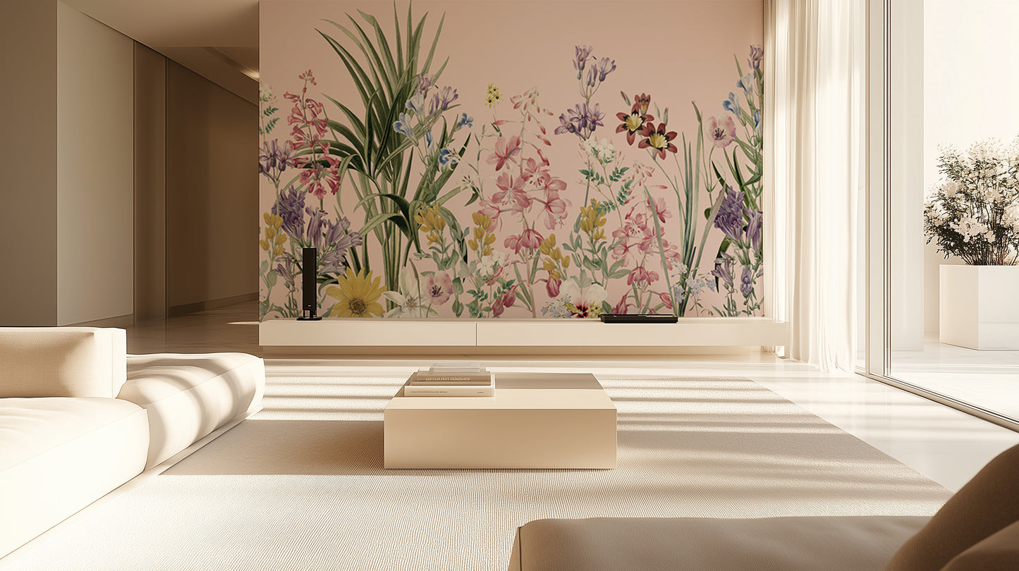 Vibrant Floral Garden wall decor - XWALLX