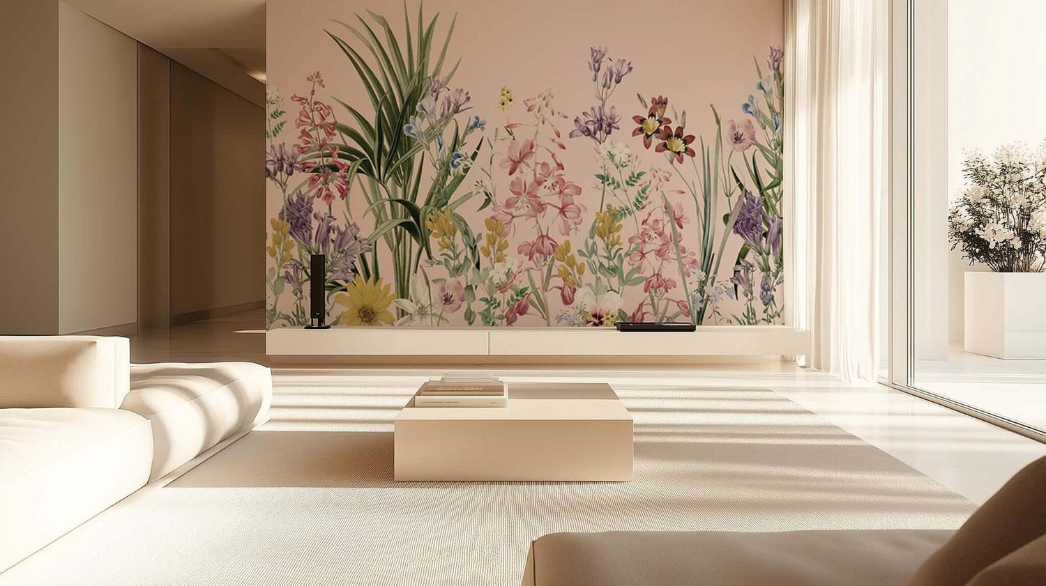 Vibrant Floral Garden wall decor - XWALLX