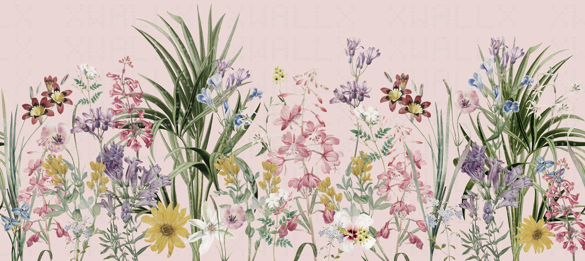 Vibrant Floral Garden Wall Mural