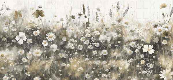 Huzurlu Floral Çayır Duvar Posteri - Sample