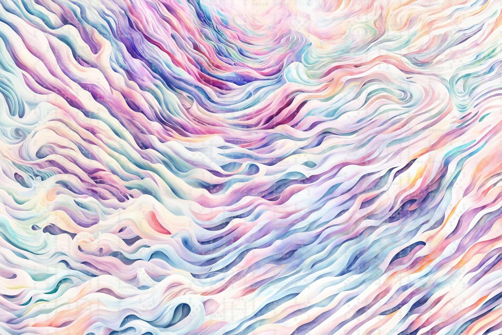 Whimsical Wave Motion Wall Mural