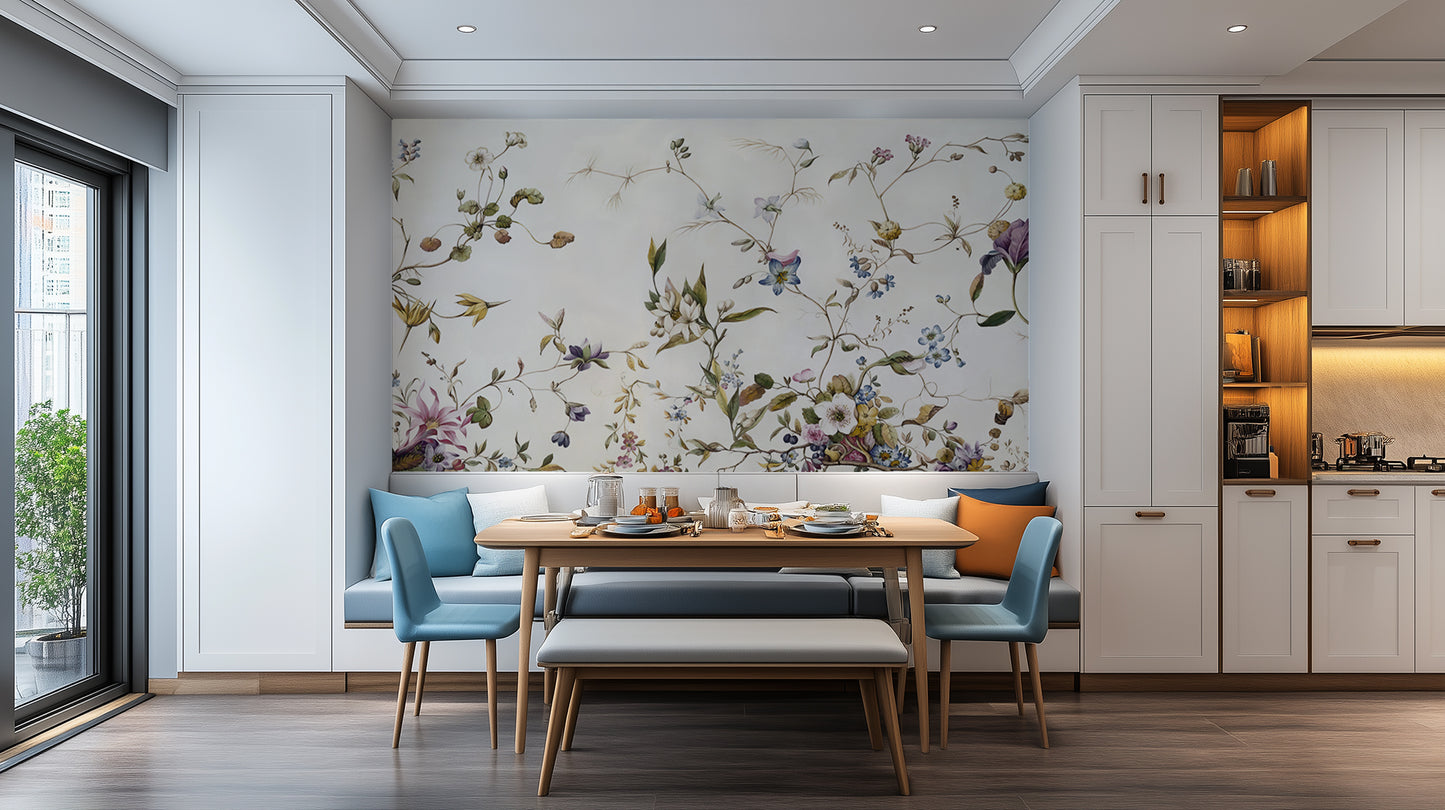 Delicate Botanical Vines wall mural - XWALLX