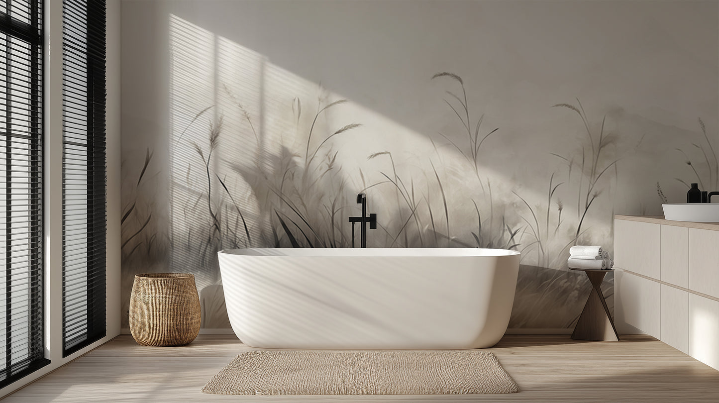 Misty Reeds Artistic wallpaper mural - XWALLX