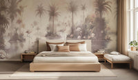 Serene Flamingo Oasis wall mural Mural wall decor - XWALLX