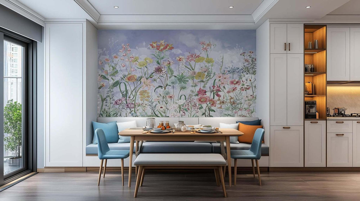 Wildflower Meadow Botanical wall mural - XWALLX