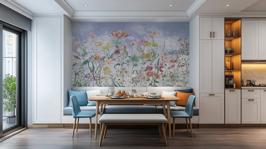 Wildflower Meadow Botanical wall mural - XWALLX