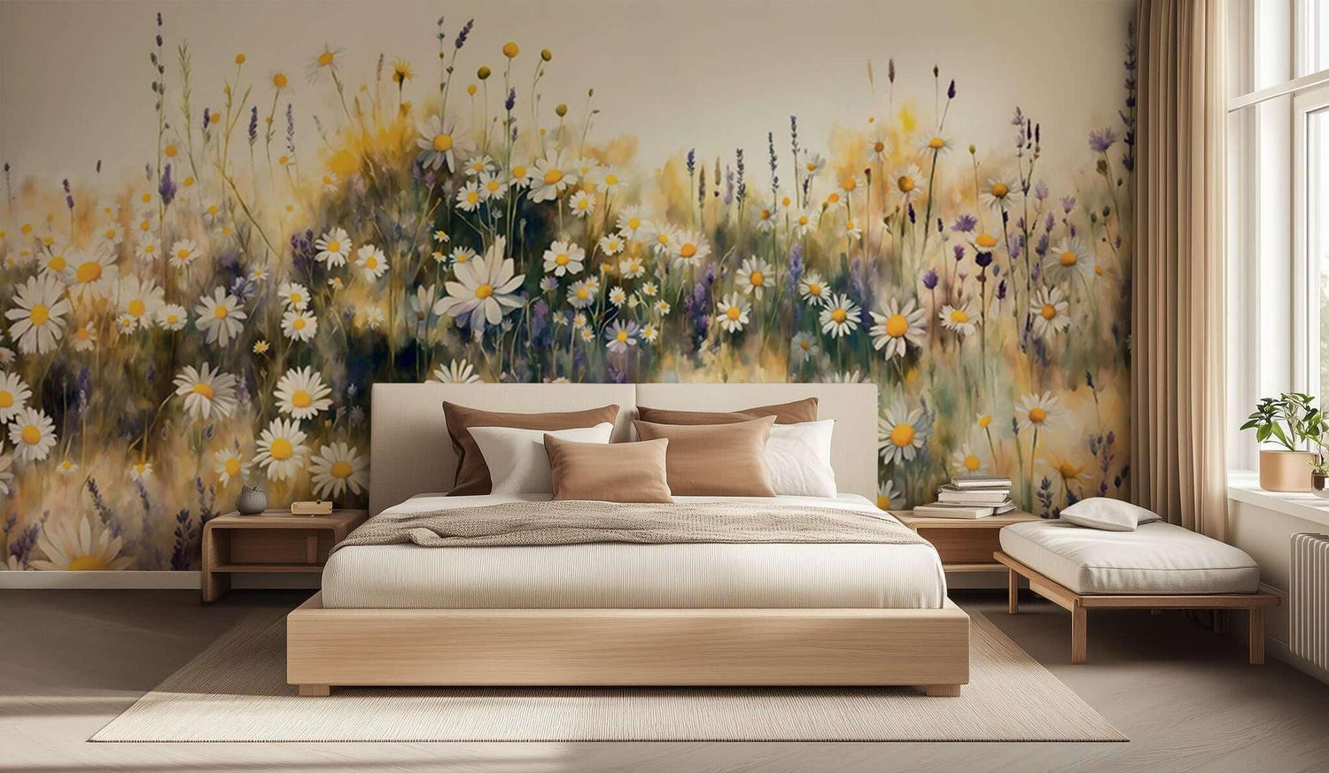 Sunny Daisy Meadow wall decor - XWALLX