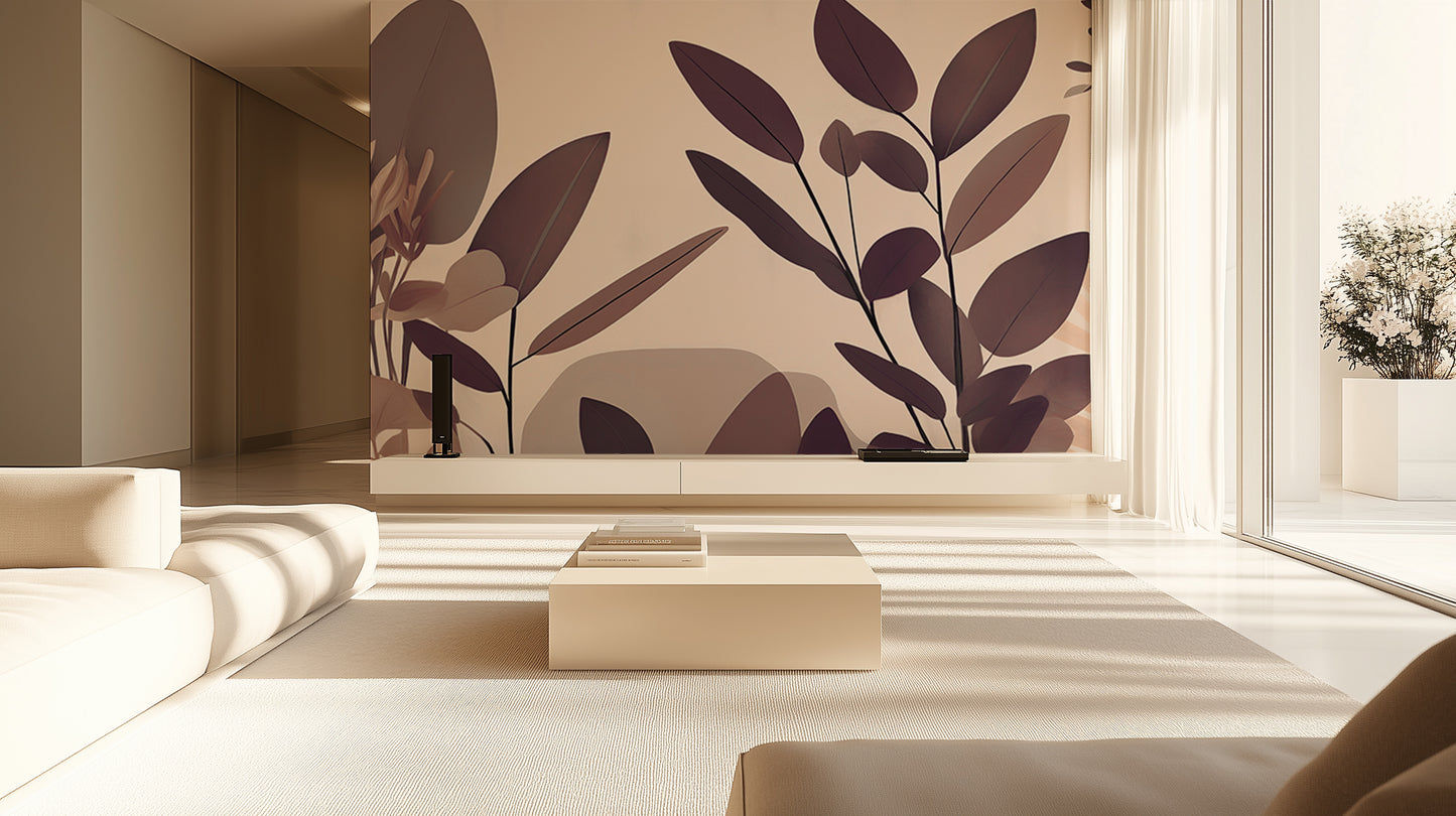 Abstract Botanical Leaves wallpaper - XWALLX