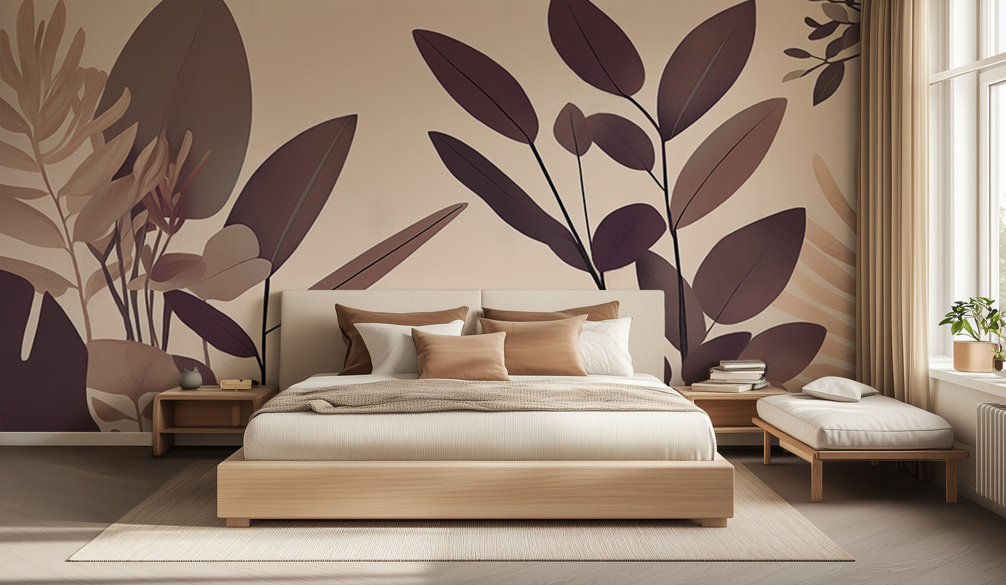 Abstract Botanical Leaves wall decor - XWALLX