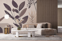Abstract Botanical Leaves wall mural – XWALLX