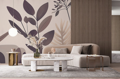 Abstract Botanical Leaves wall mural – XWALLX