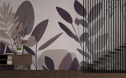 Abstract Botanical Leaves wallpaper – XWALLX