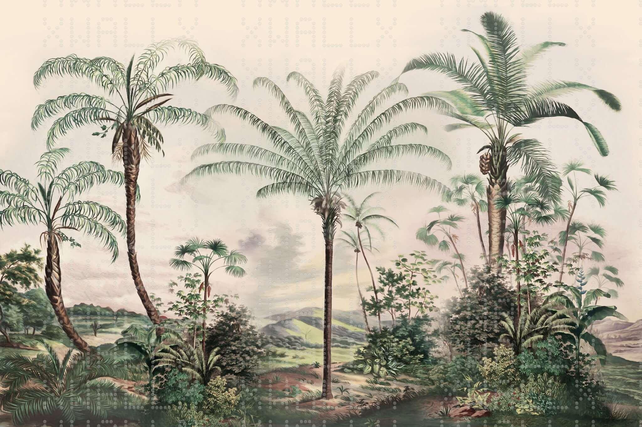 Tropical Palm Serenity Wall Mural