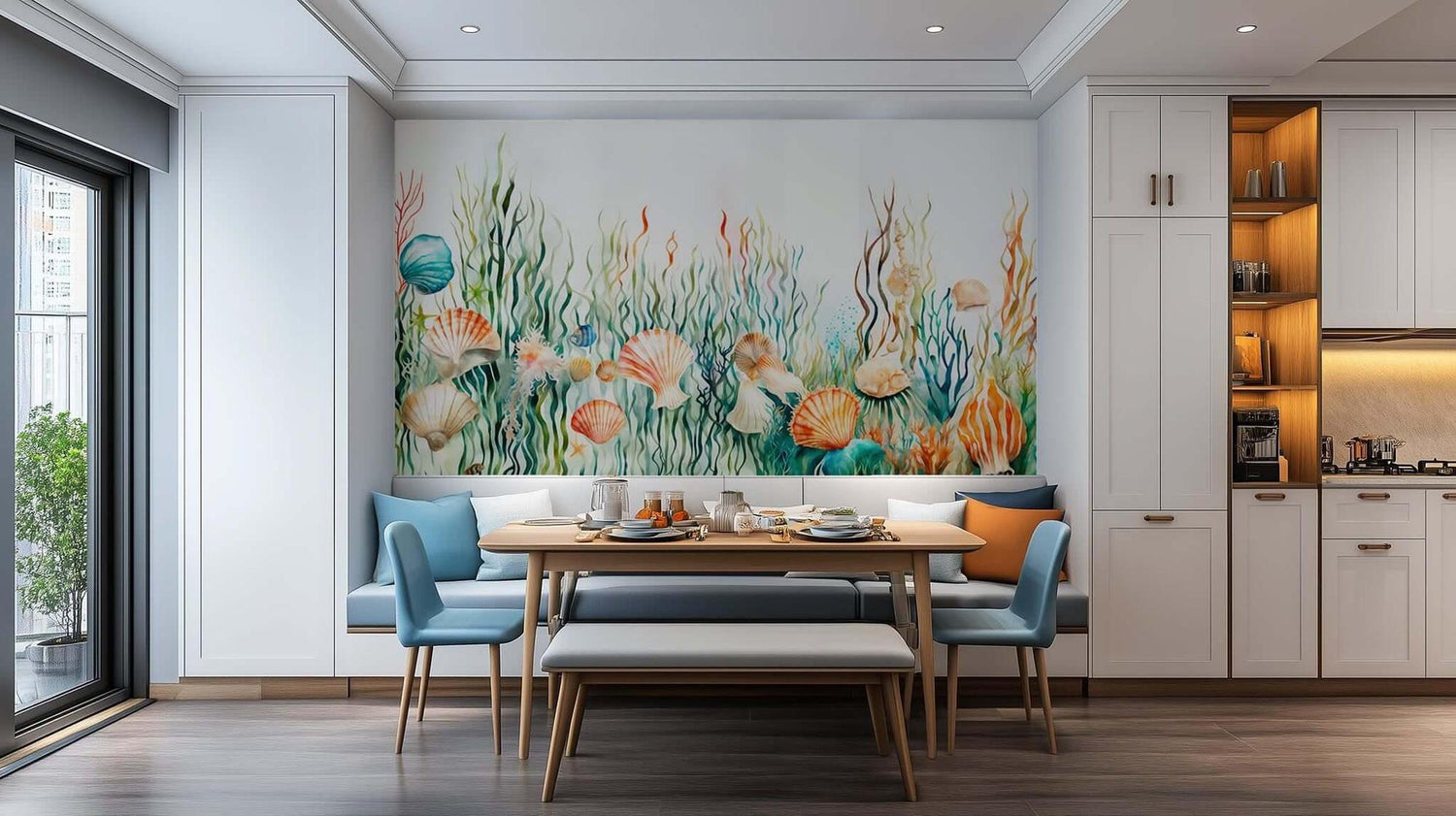 Oceanic Flora Deniz Kabuğu Duvar posteri - XWALLX
