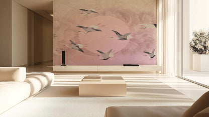 Ethereal Cranes Blush wallpaper - XWALLX