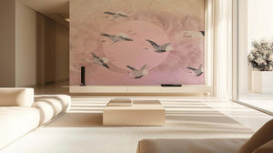 Ethereal Cranes Blush wallpaper - XWALLX
