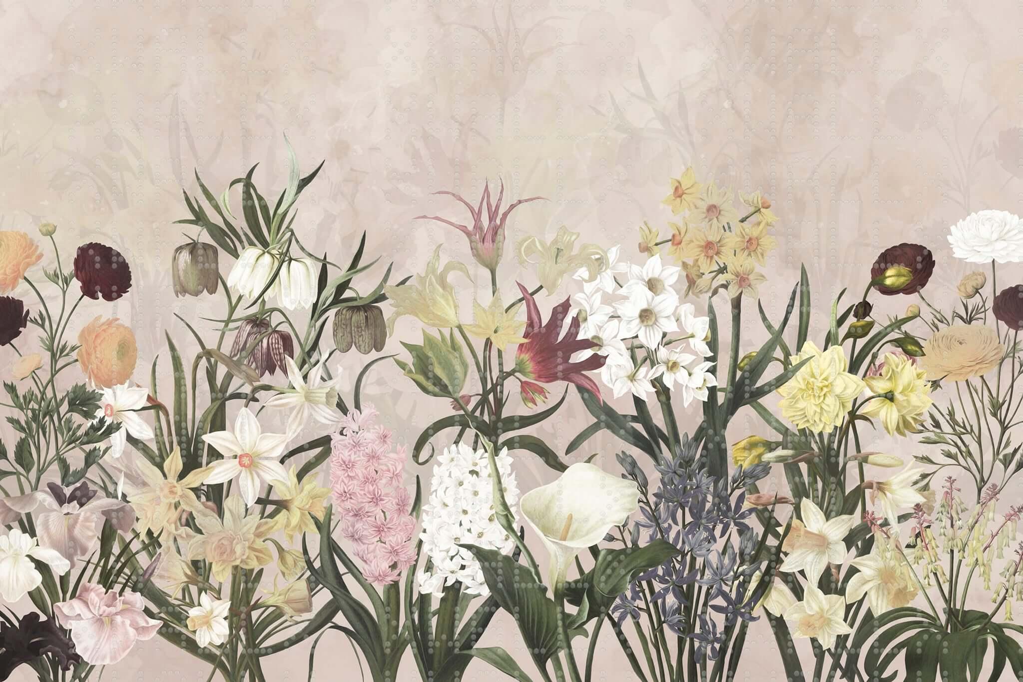 Heirloom Floral Display Wall Mural
