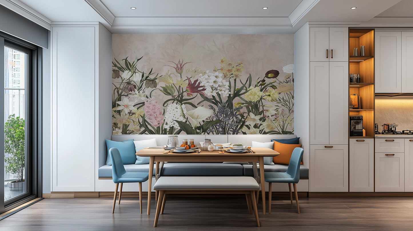 Heirloom Floral Display wall mural Mural wall mural - XWALLX