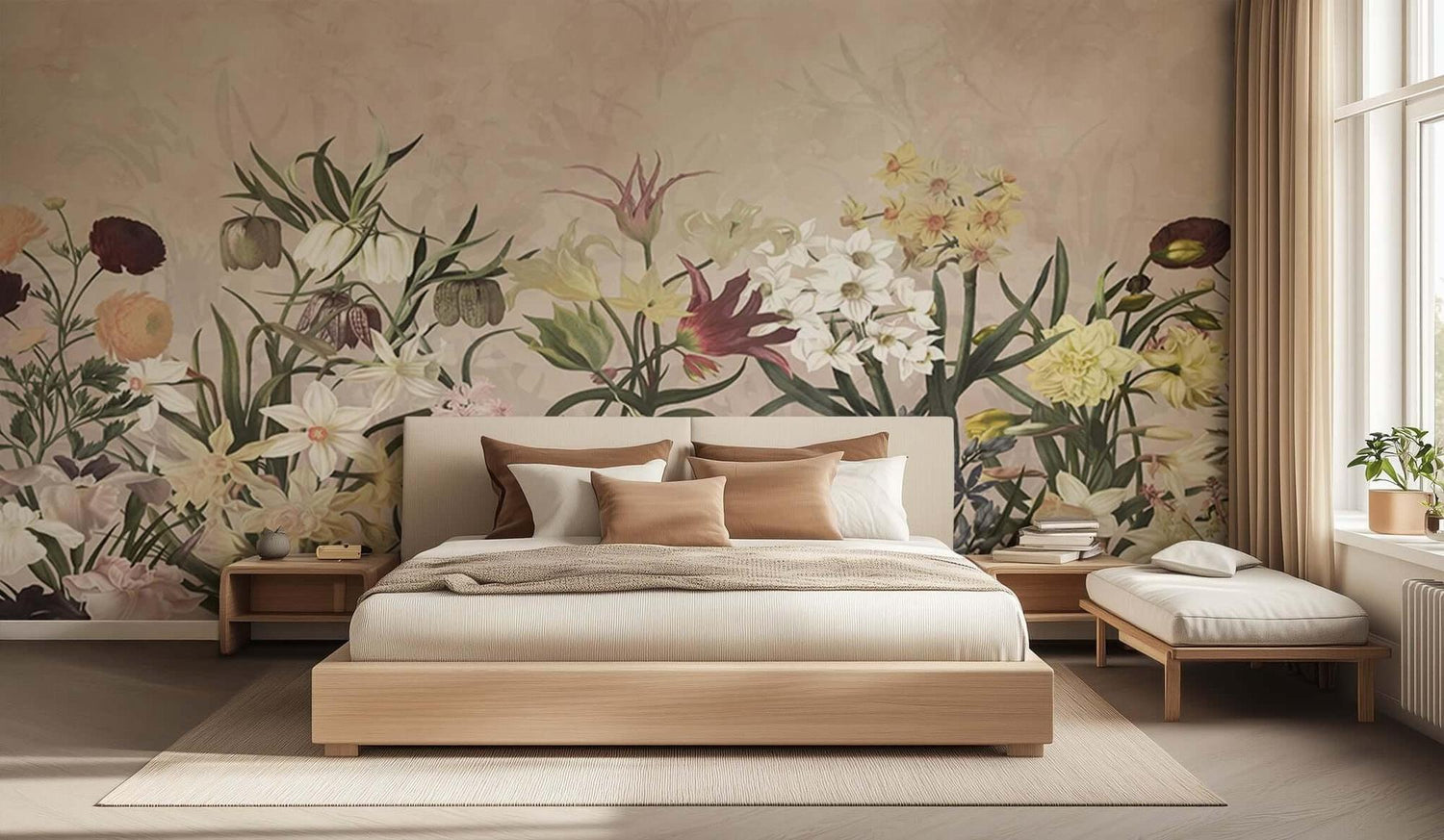 Heirloom Floral Display wall mural Mural wall decor - XWALLX