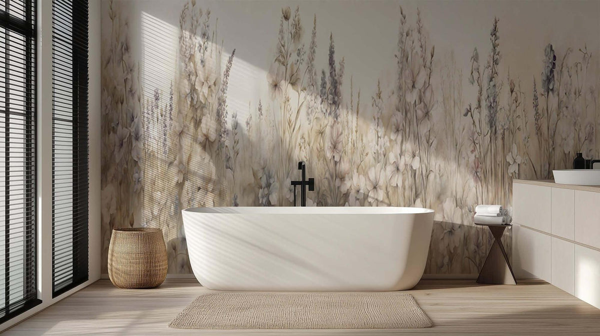 Whispering Blooms Floral wallpaper mural - XWALLX