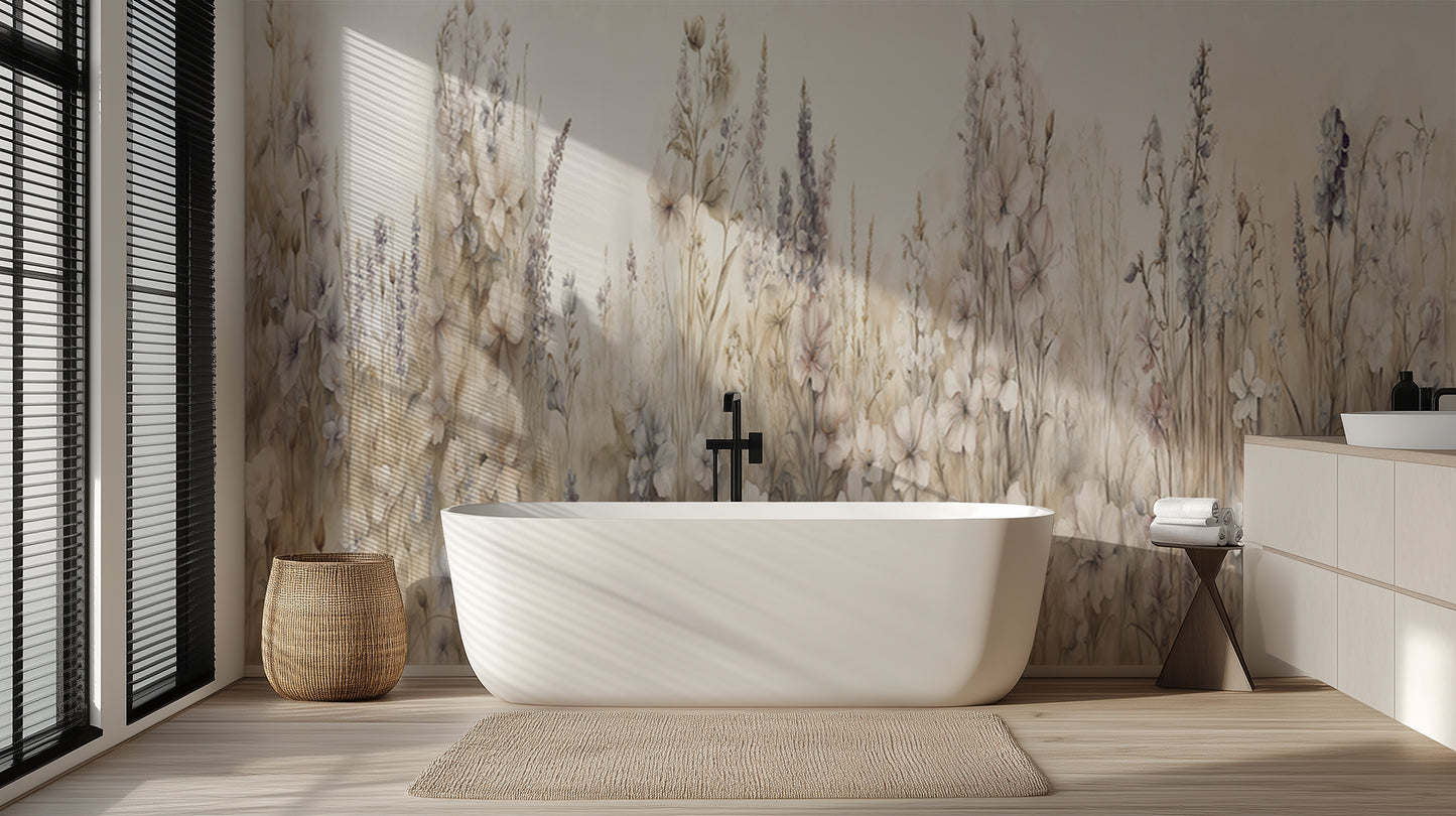 Whispering Blooms Floral wallpaper mural - XWALLX