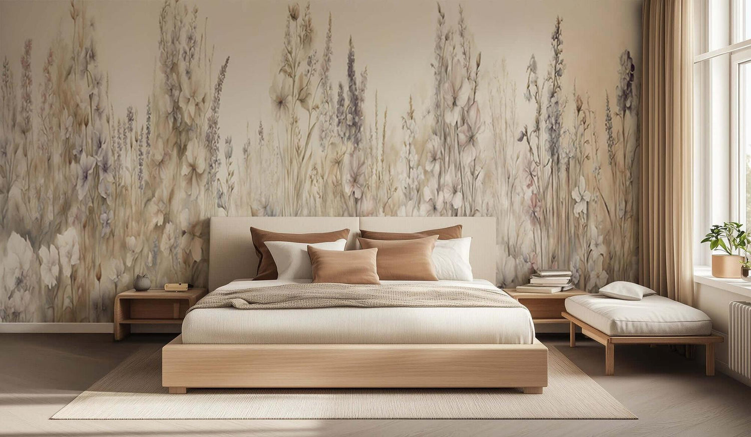 Whispering Blooms Floral wall decor - XWALLX