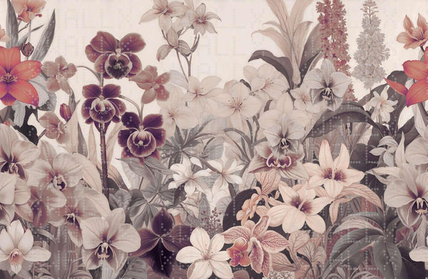 Soluk Orkide Floral Duvar Posteri - Sample