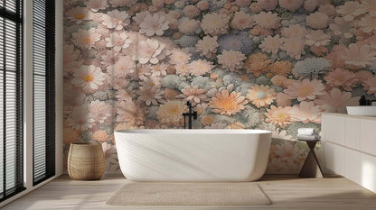 Soft Pastel Bloom wallpaper mural - XWALLX