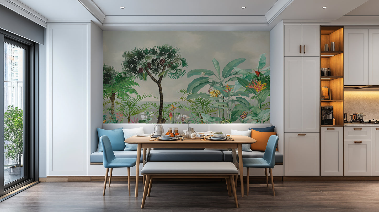 Exotic Jungle Flora wall mural - XWALLX