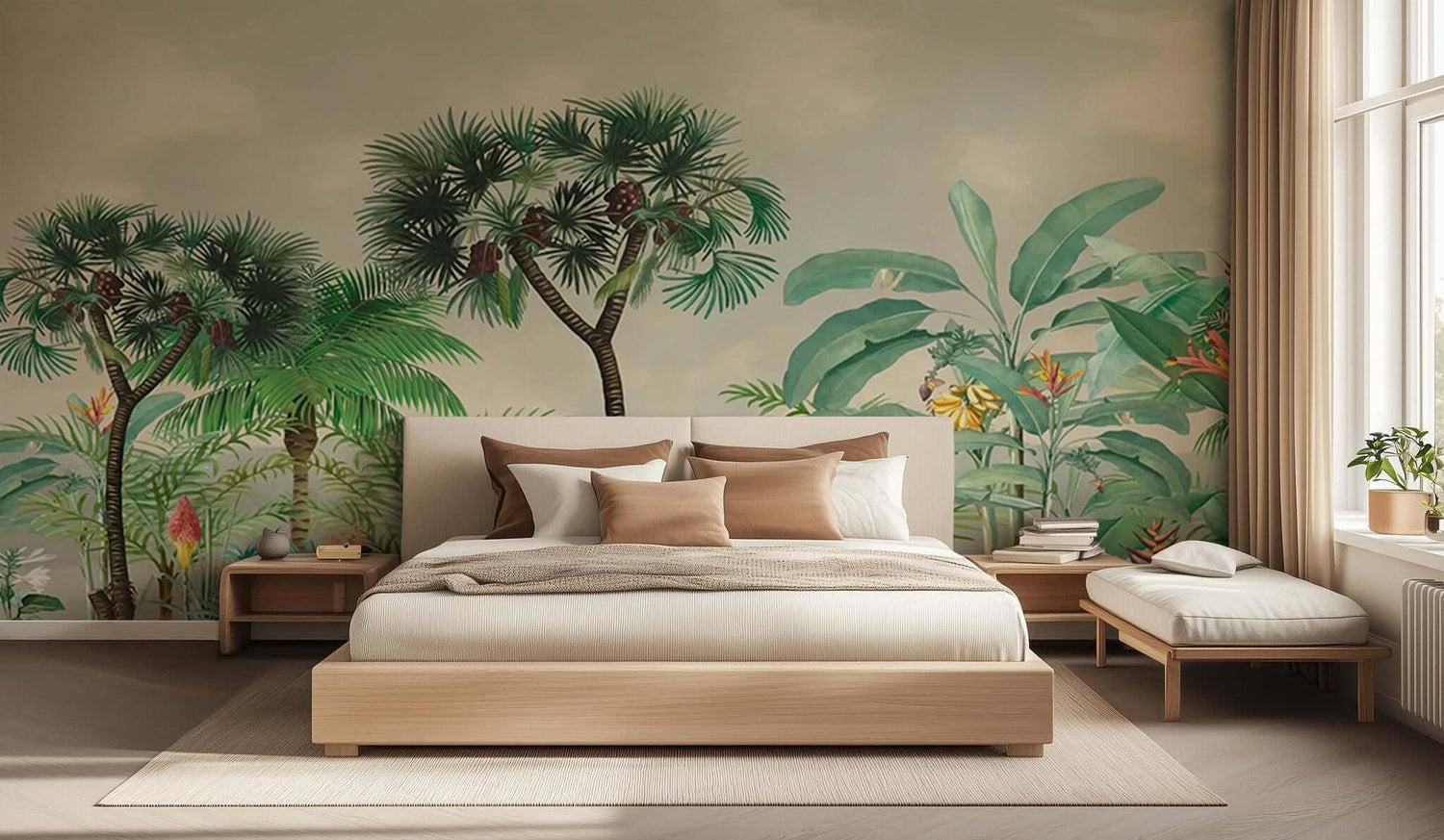 Egzotik Jungle Flora duvar dekoru - XWALLX