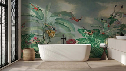 Hummingbird Paradise Tropical wallpaper mural - XWALLX
