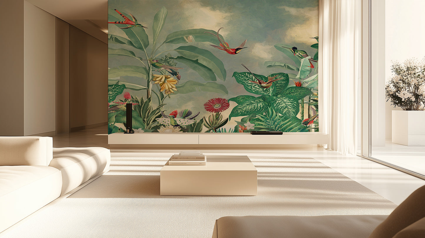 Hummingbird Paradise Tropical wallpaper - XWALLX