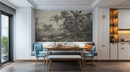 Monochromatic Jungle Canopy wall mural - XWALLX