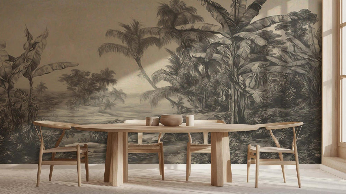 Monochromatic Jungle Canopy wall art - XWALLX