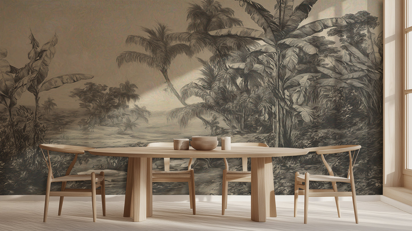 Monochromatic Jungle Canopy wall art - XWALLX