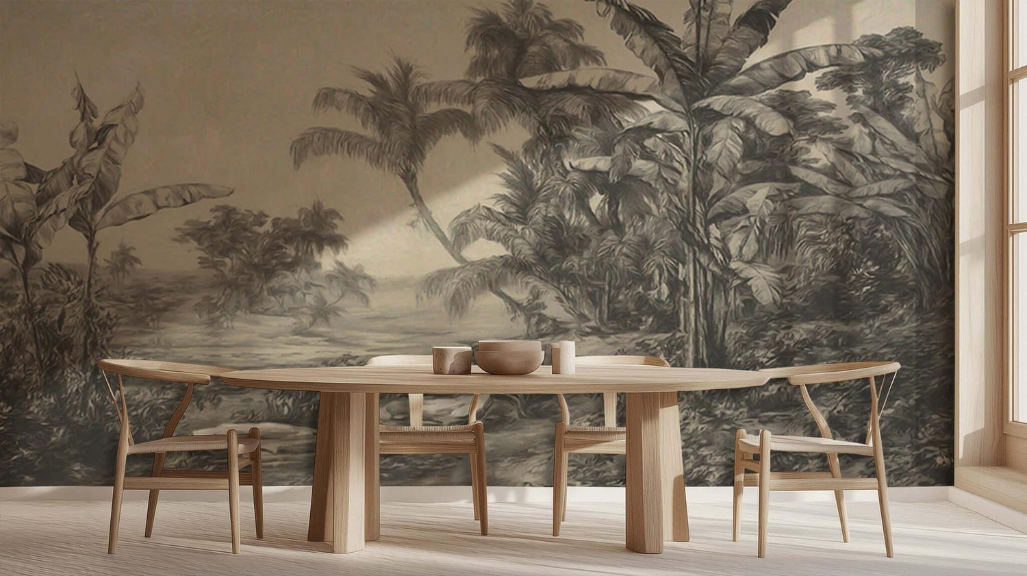 Monochromatic Jungle Canopy wall art - XWALLX