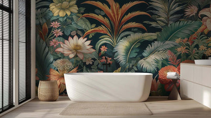 Vibrant Tropical Flora wallpaper mural - XWALLX