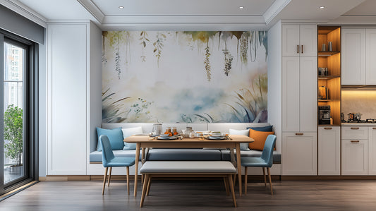 Whimsical Watercolor Greenery wall mural - XWALLX