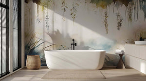 Whimsical Watercolor Greenery wallpaper mural - XWALLX