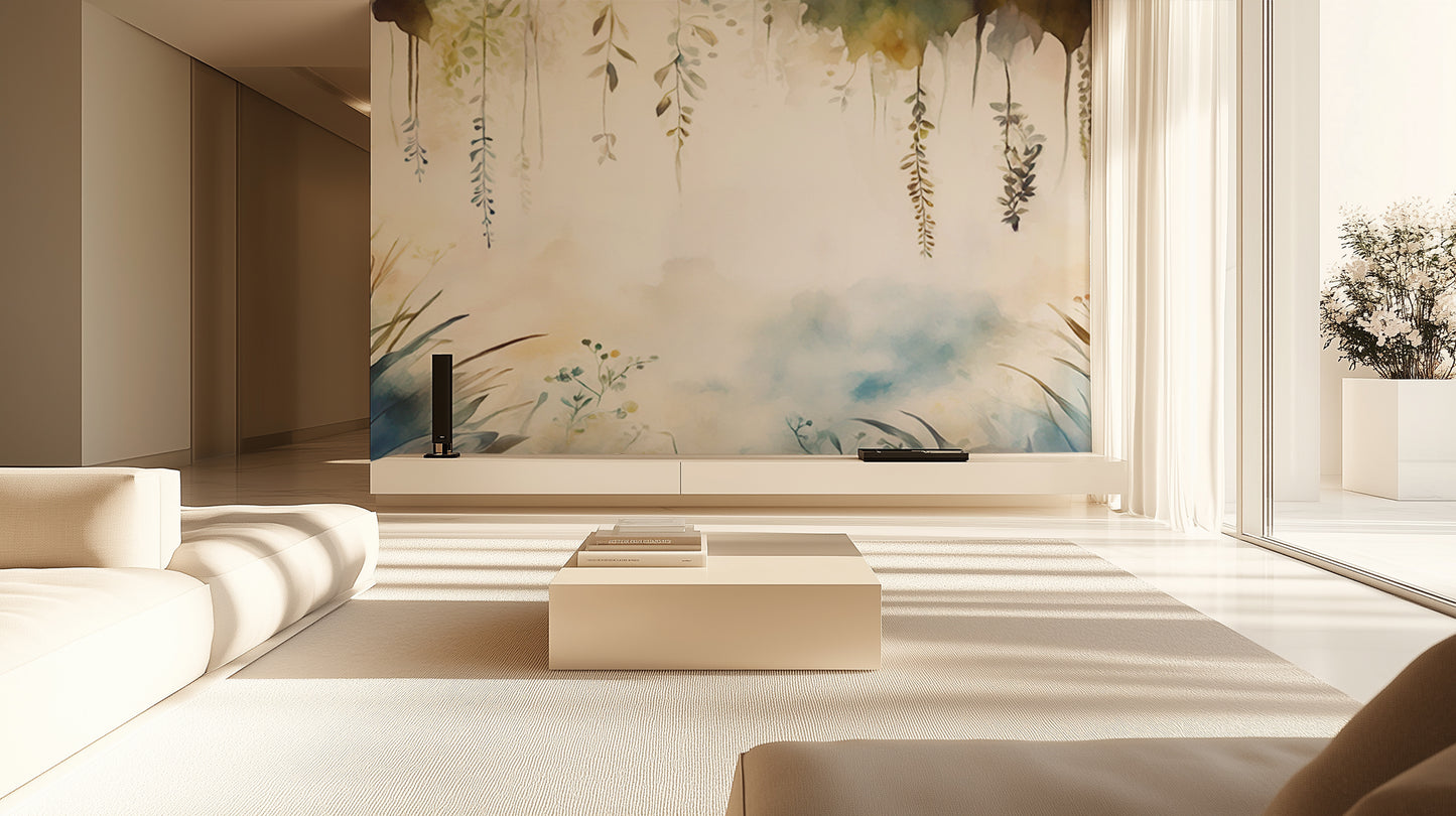 Whimsical Watercolor Greenery wallpaper - XWALLX