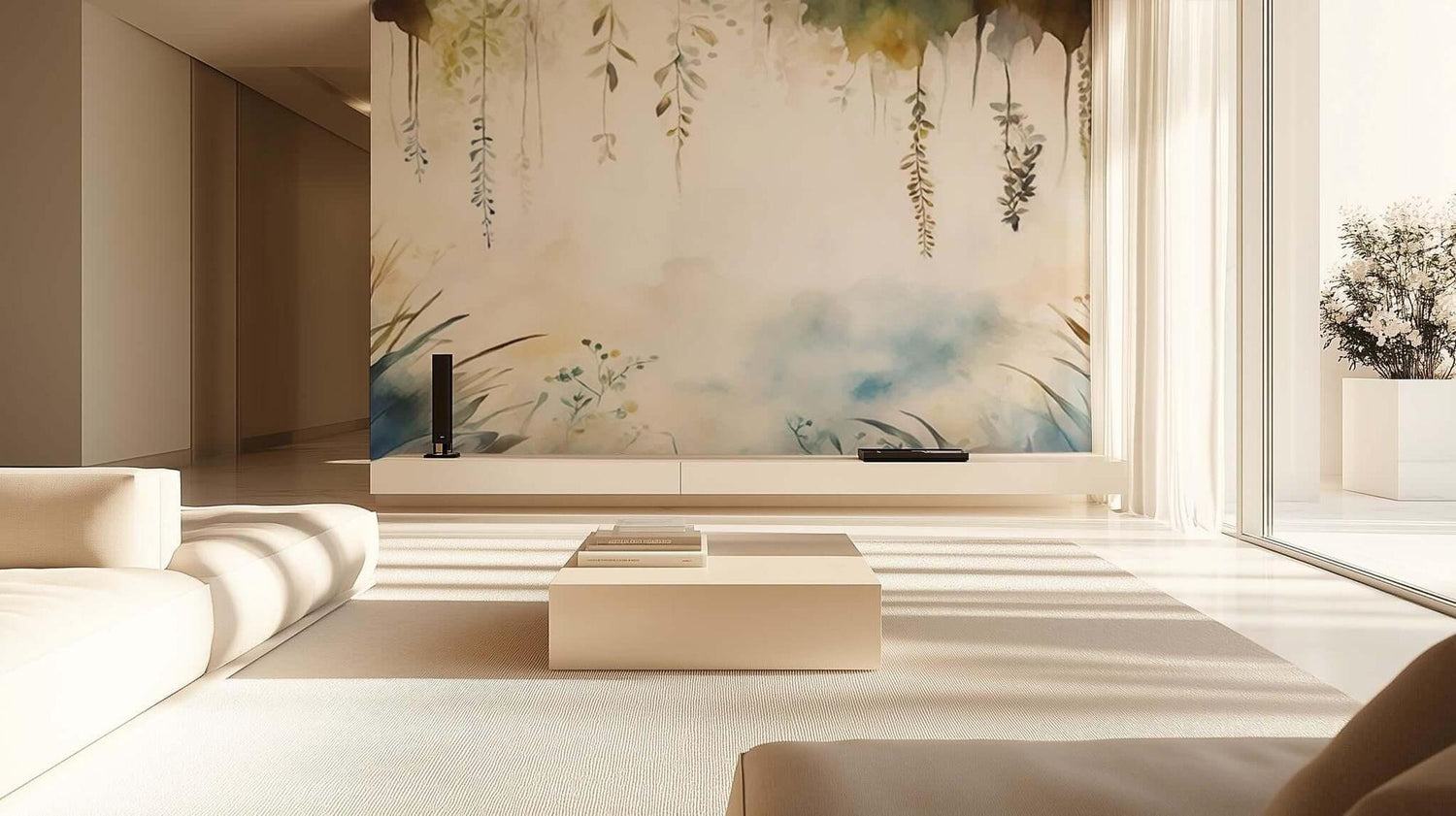 Whimsical Watercolor Greenery wallpaper - XWALLX